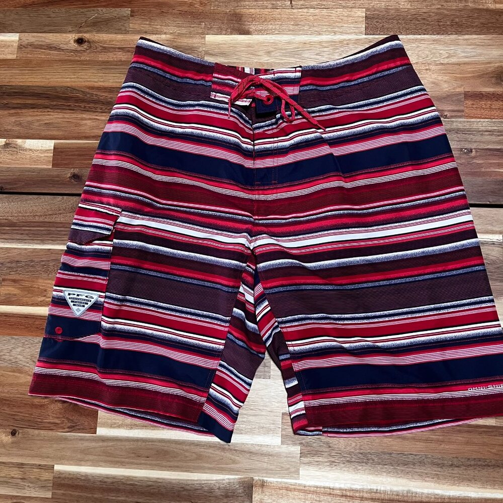 Columbia PFG Omni-Shield Offshore Board Shorts Men's 34 11" ins Fishing Swimming